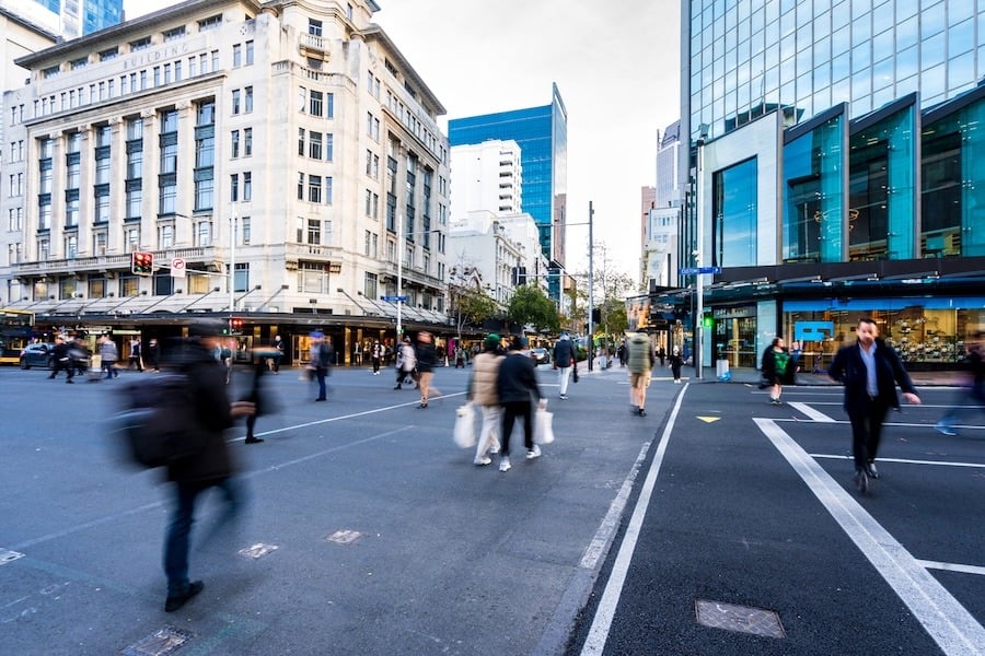 People on the streets of Auckland