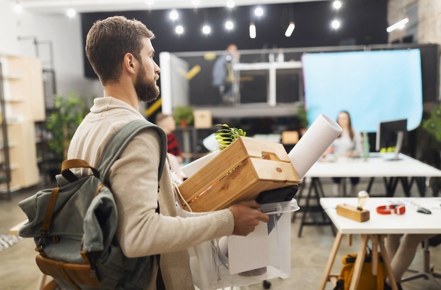 Employee leaving office