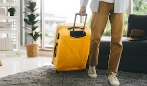 Person going on holiday