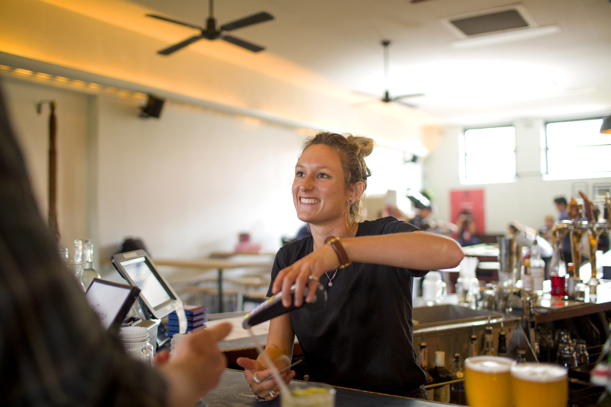 image of a casual bar employee
