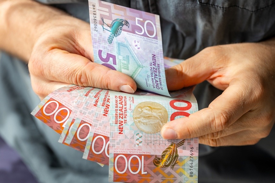 Employer counting money