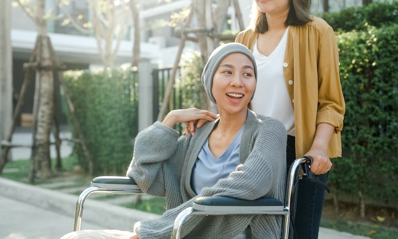 image of woman in a wheelchair