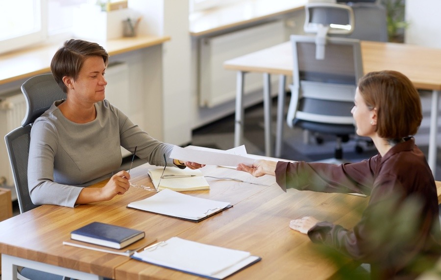 Employer and employee negotiate