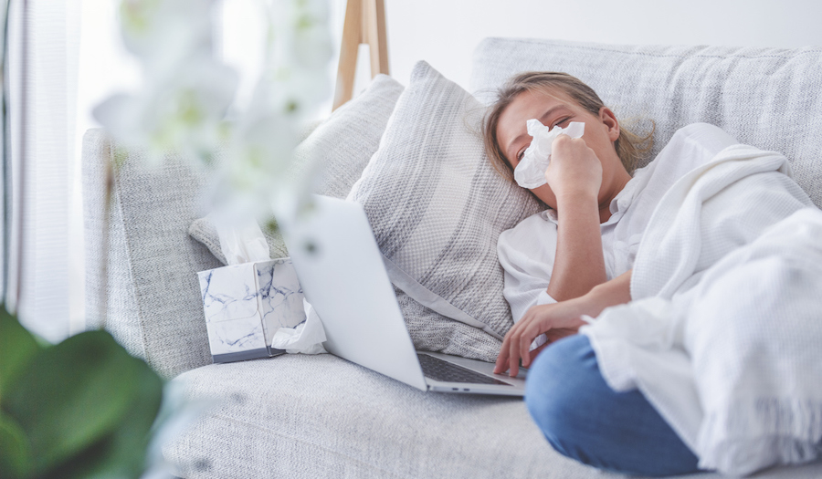 Sick person at home